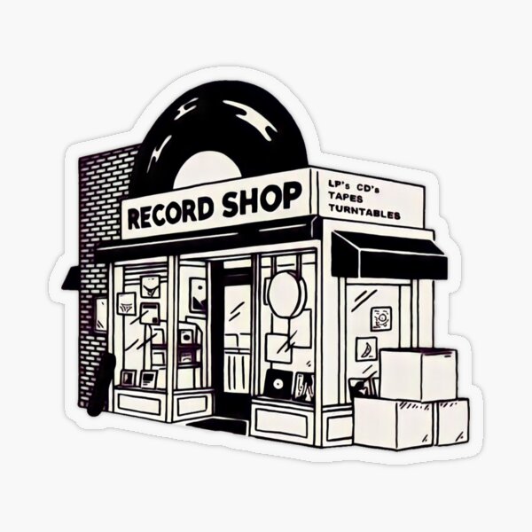 Item preview, Record shop designed and sold by OldSchoolRetro.
