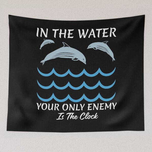 Item preview,  Funny Swimming  Saying :In The Water,Your Only Enemy is The Clock  designed and sold by remonss.