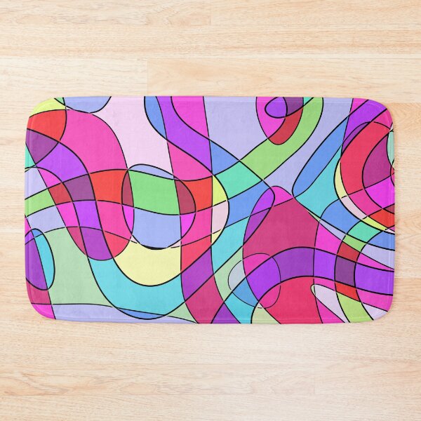 Item preview, Squiggly Loops Pink Blue Violet designed and sold by EDDArt.