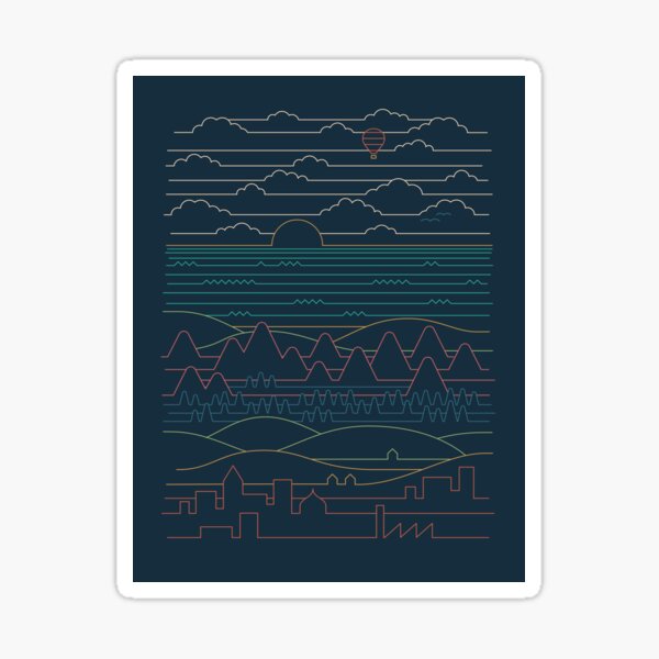 Item preview, Linear Landscape designed and sold by thepapercrane.