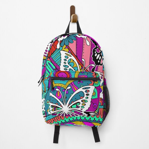 Item preview, Colorful Fantasy Paisley Ornaments Pattern White Butterflies designed and sold by EDDArt.