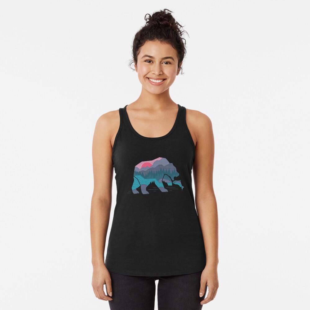 Vista previa del artículo con la obra «Camiseta con espalda nadadora», diseñado y vendido por thepapercrane.