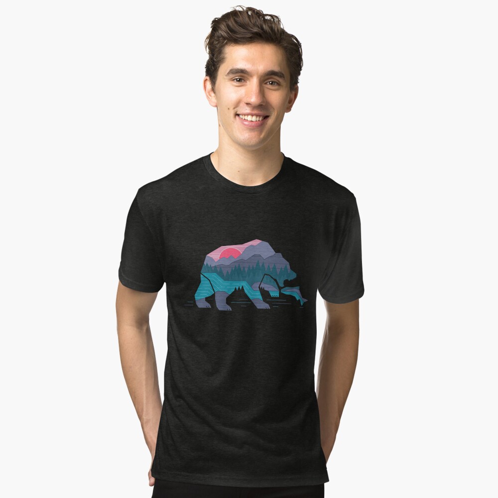 Vista previa del artículo con la obra «Camiseta de tejido mixto», diseñado y vendido por thepapercrane.
