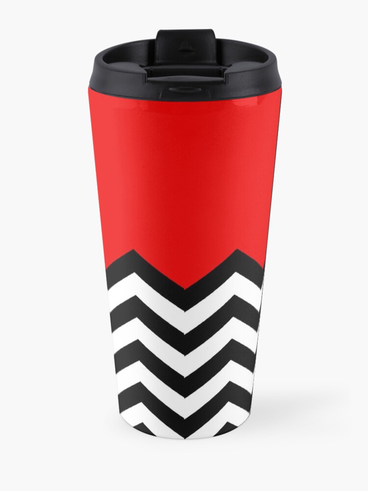 Alternate view of Twin Peaks - Black Lodge Pattern Travel Coffee Mug
