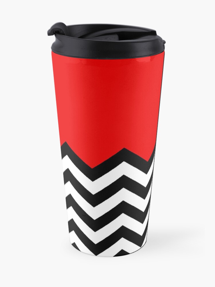 Alternate view of Twin Peaks - Black Lodge Pattern Travel Coffee Mug