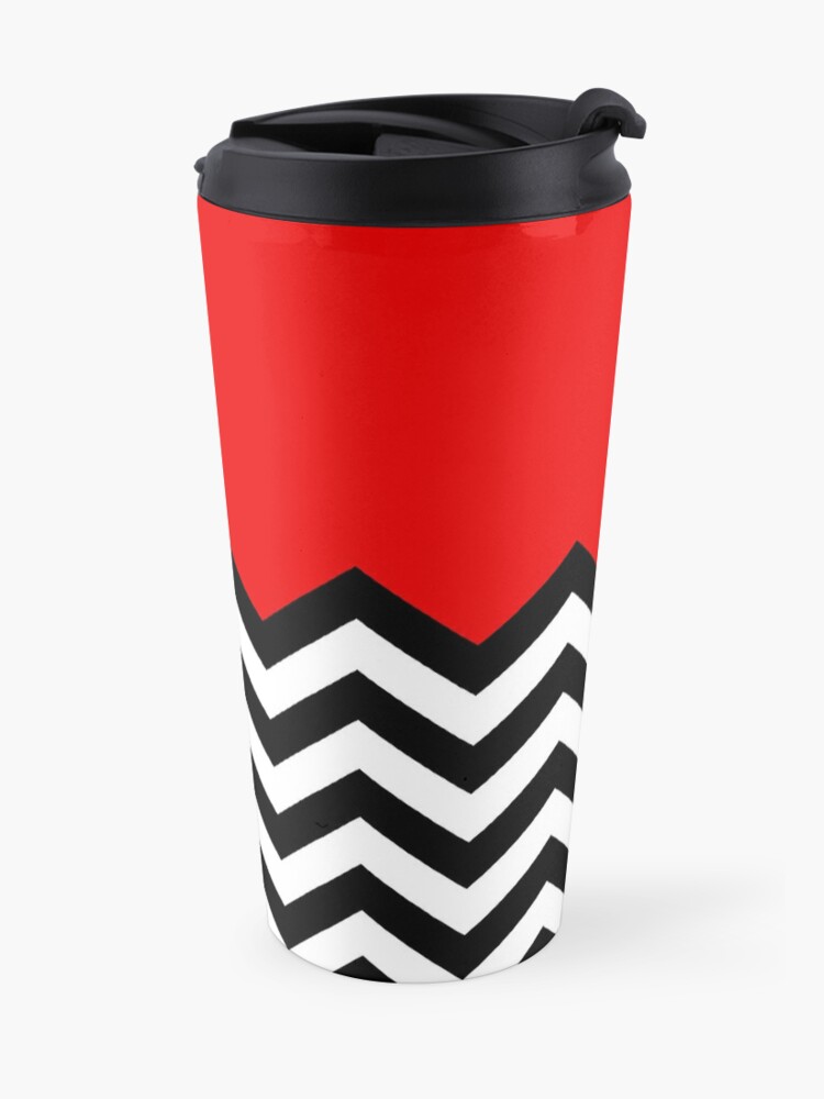Alternate view of Twin Peaks - Black Lodge Pattern Travel Coffee Mug