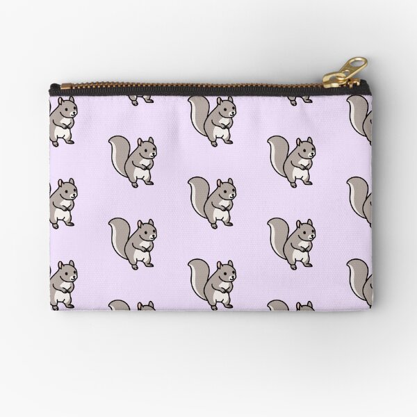 Grey Squirrel Zipper Pouch