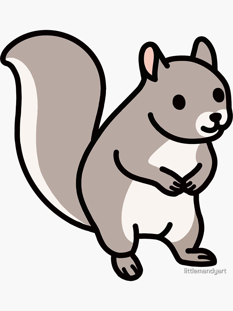 Gray Squirrel | Vinyl Sticker Gray Squirrel | Vinyl Sticker