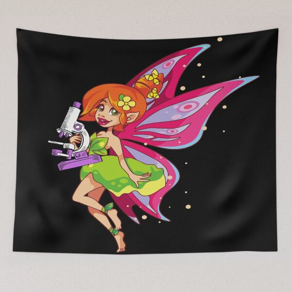 Item preview, LAB SCIENTIST FAIRY WITH MICROSCOPE MEDICAL LABORATORY SCIENTIST  designed and sold by Hippiesole.
