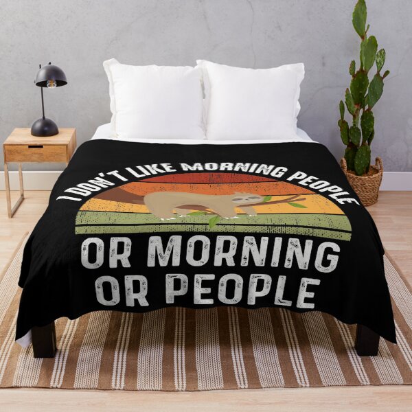 Aperçu de l'œuvre Je n'aime pas les gens du matin ou le matin ou les gens - Drôle créée et vendue par NSTeeDesign.