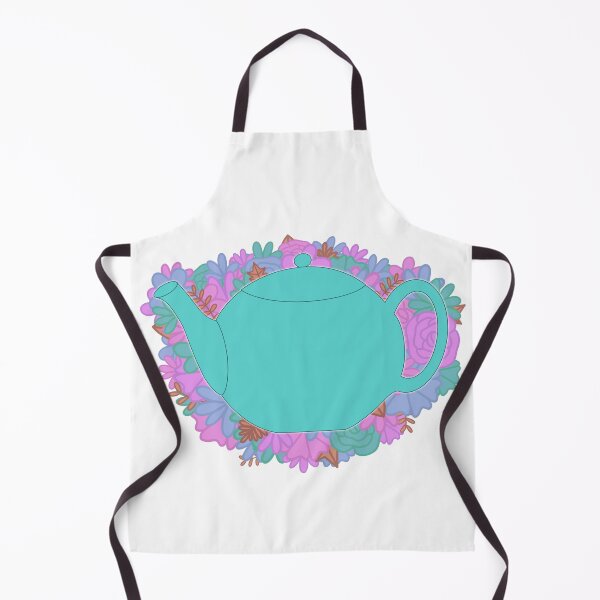 Item preview, Floral Teal Teapot Illustration designed and sold by IlloriaChelsea.