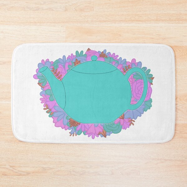 Item preview, Floral Teal Teapot Illustration designed and sold by IlloriaChelsea.