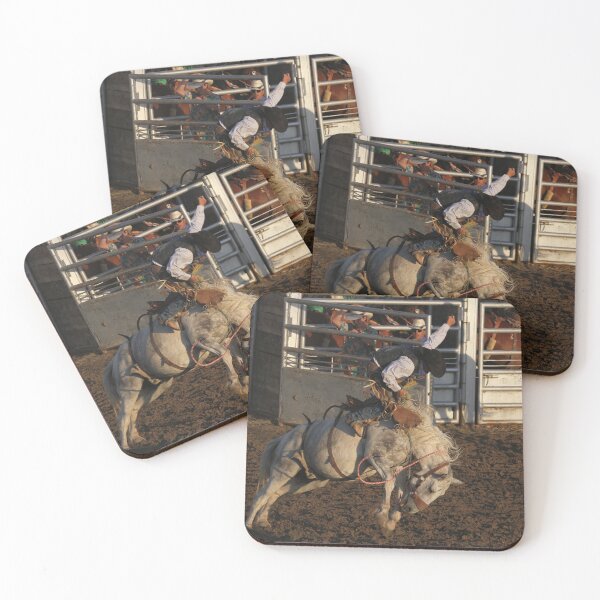 Item preview, Saddle Bronc Rider busting from chutes designed and sold by Rodeo-Photos.