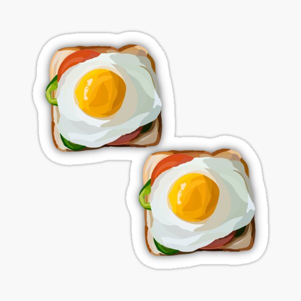 Egg and Toast Sticker Sticker