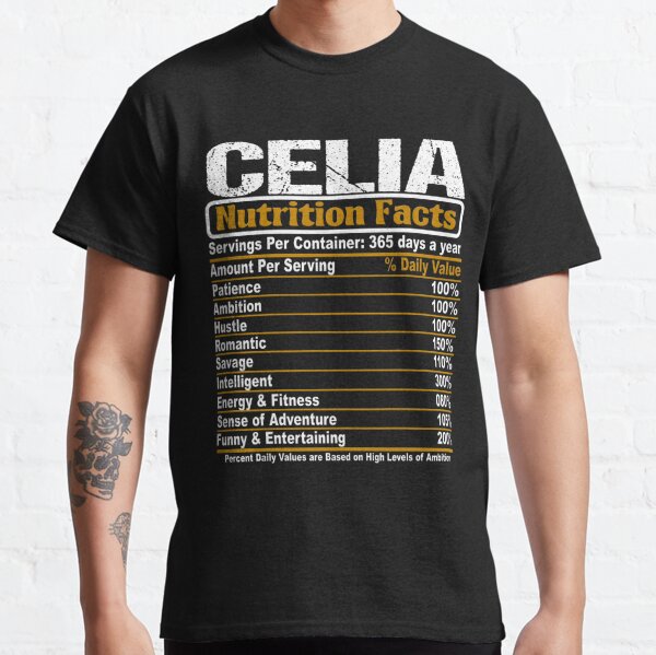 Calia Nutrition Facts T-Shirt Calia Name Birthday Shirt T-Shirt