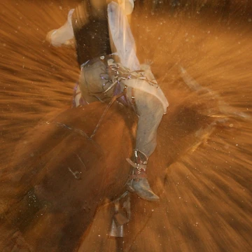 Artwork thumbnail, Bull Rider Action Shot by Rodeo-Photos