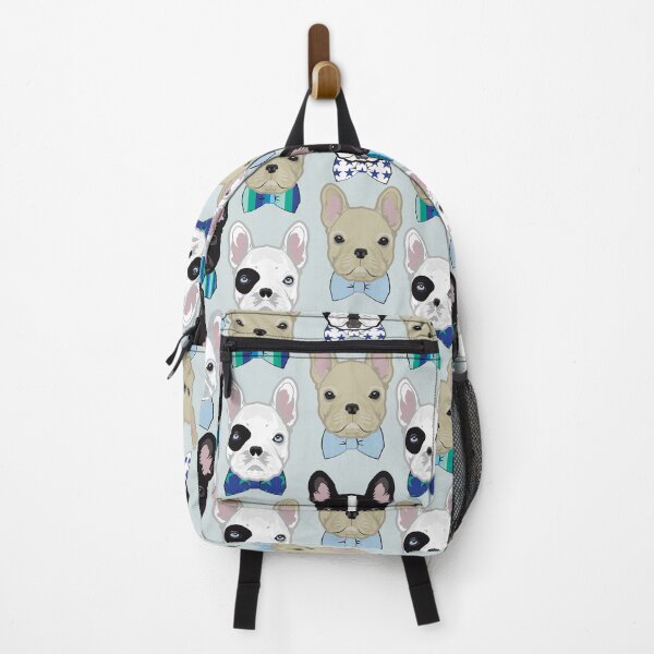Item preview, Contemporary Frenchie Pattern on Pastel Green Ground designed and sold by Woofleys&Co.