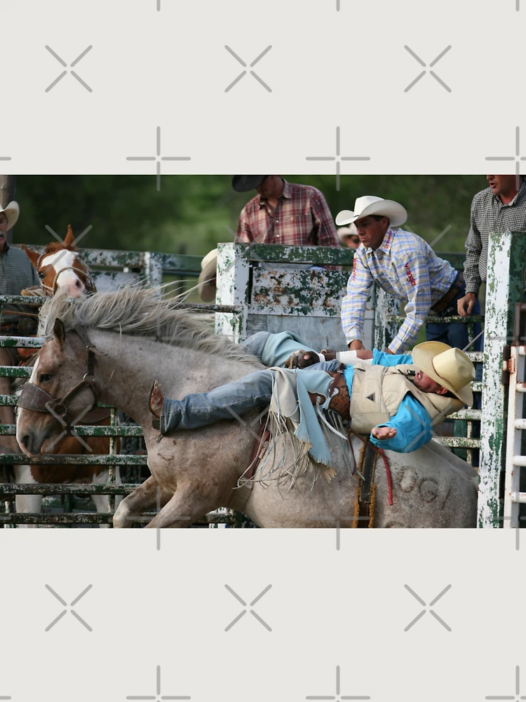 Thumbnail 6 of 6, Premium Oversized Sweatshirt, Bareback Bronc Exploding designed and sold by Rodeo-Photos.