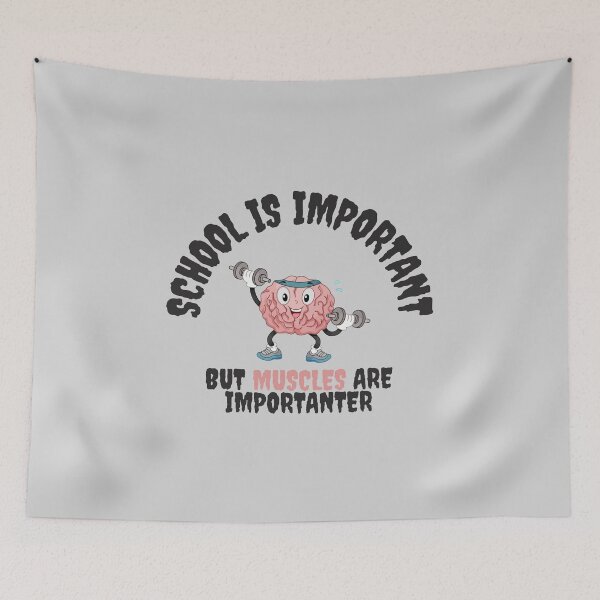 Item preview, School Is Important But Muscles Are Importanter  designed and sold by Tawfiktyson.
