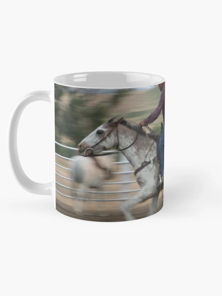 Thumbnail 5 of 6, Coffee Mug, Team Roping Action Shot designed and sold by Rodeo-Photos.