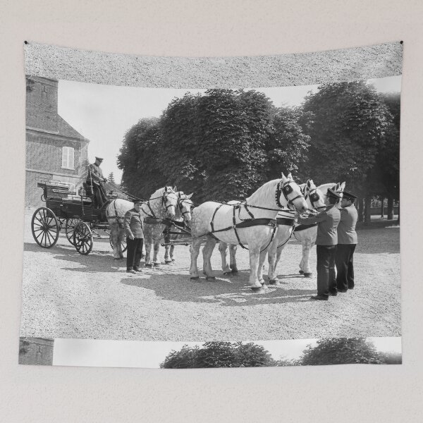Item preview, r2730/ 13 Nostalgie " Le Haras du Pin " Finition 2021 "  Caléche en Parade  (n&b)(t) Olavia-Olao Okaio Créations designed and sold by o.okaïo.