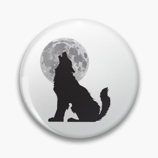 Item preview, Wolf with Moon  designed and sold by Mouhou-art.