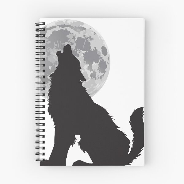 Item preview, Wolf with Moon  designed and sold by Mouhou-art.