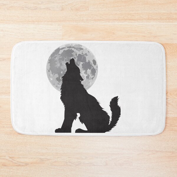Item preview, Wolf with Moon  designed and sold by Mouhou-art.