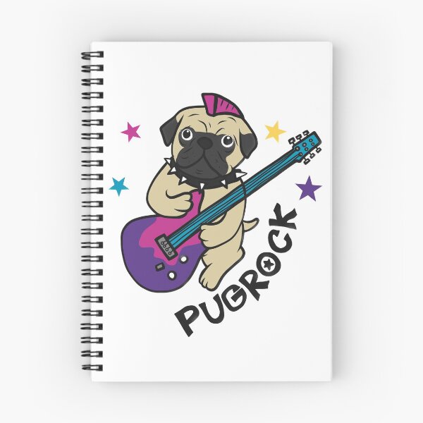 Aperçu de l'œuvre Pug Rock Pug jouant au vecteur de guitare électronique créée et vendue par deepakrode7.