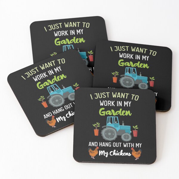 Item preview, Funny Gardening, Gardening Gift, I Just Want To Work In My Garden And Hang Out With My Chickens designed and sold by All in One  Design.
