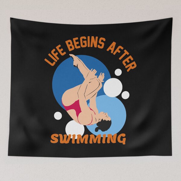 Item preview, Funny  Swimmeing Quote,Life Begins After Swimming  designed and sold by remonss.