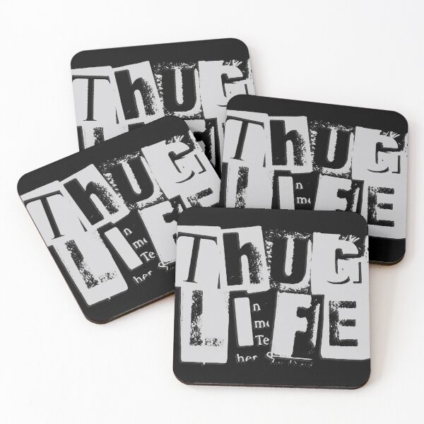 Item preview, Thug Life as ransom note designed and sold by Sima Sirus.