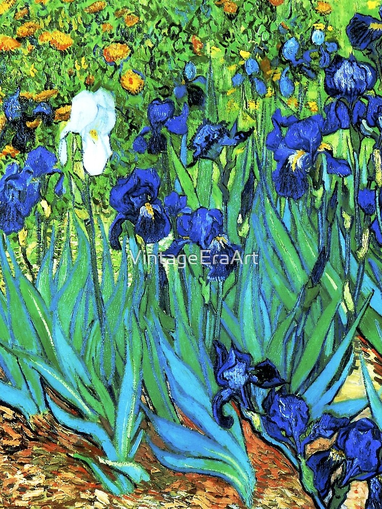 Thumbnail 5 of 5, Graphic T-Shirt, Van Gogh HDR Garden Irises designed and sold by VintageEraArt.