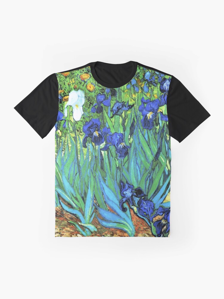 Thumbnail 4 of 5, Graphic T-Shirt, Van Gogh HDR Garden Irises designed and sold by VintageEraArt.