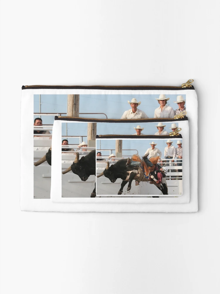 Thumbnail 2 of 4, Zipper Pouch, Bull Rider Getting Thrown designed and sold by Rodeo-Photos.