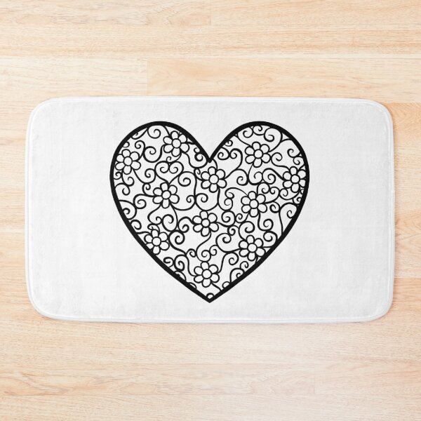 Item preview, Heart with flower pattern designed and sold by muffinstandd.