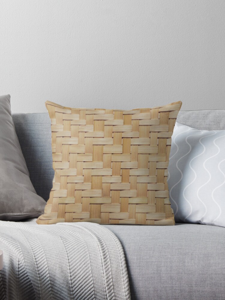 wicker throw pillows