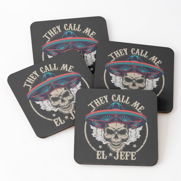 Item preview, THEY CALL ME EL JEFE, Sugar Skull Day of the Dead designed and sold by benaouichShop.