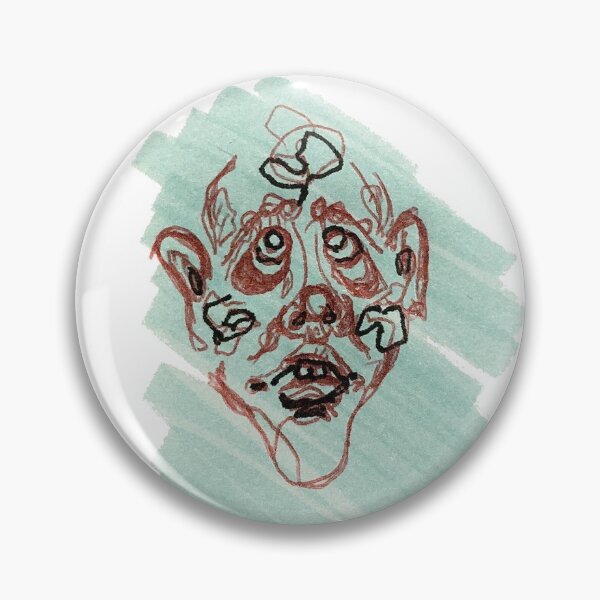 Item preview, BLUE face sketch portrait designed and sold by Auri_.