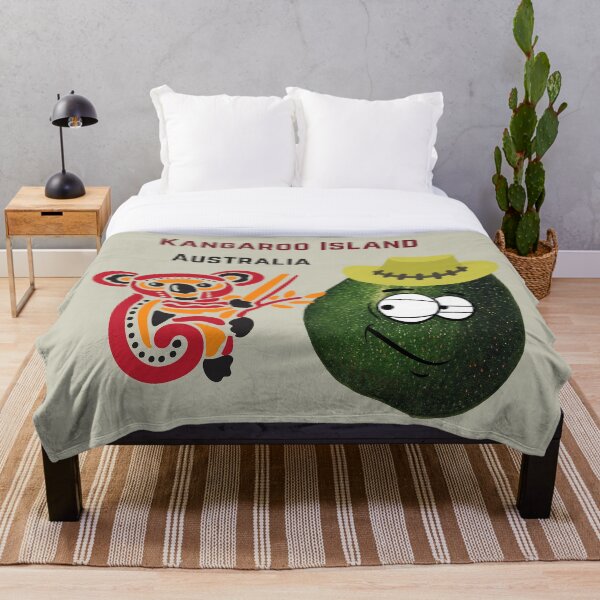 Artikelvorschau,    Scared Angry Avocado Reisen um die Welt - Kangaroo Island - Vegan Vegetarian Funny entworfen und verkauft von ezele.