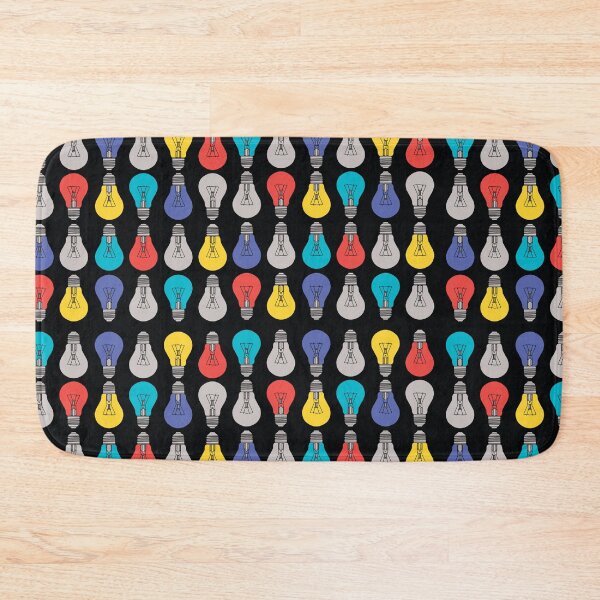 Item preview, Print with colorful light bulbs on a black background designed and sold by IrinaSenkova.