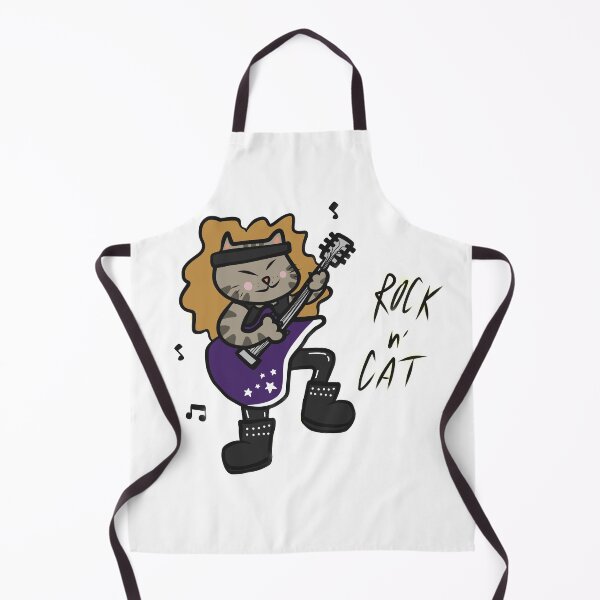Item preview, Rocker Cat Playing Guitar Illustration designed and sold by deepakrode7.