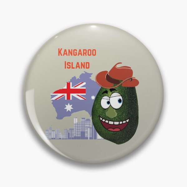 Item preview,  Scared Angry Avocado Travel Around The World - Kangaroo Island - Vegan Vegetarian Funny  designed and sold by ezele.