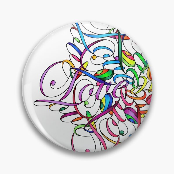 Item preview, All You Need Is Love - Typography Mandala in Color designed and sold by SonoSonoStudio.