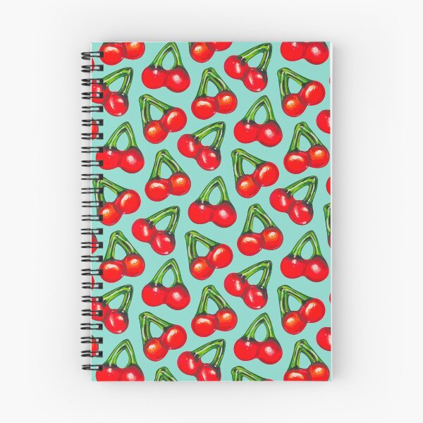 Item preview, Cherry Gummy Candy Pattern - Blue designed and sold by Kelly  Gilleran.