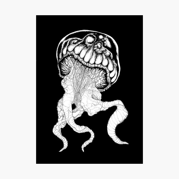 Item preview, 'adrift on point' jellyfish illustration designed and sold by Mark nicholas Edward.
