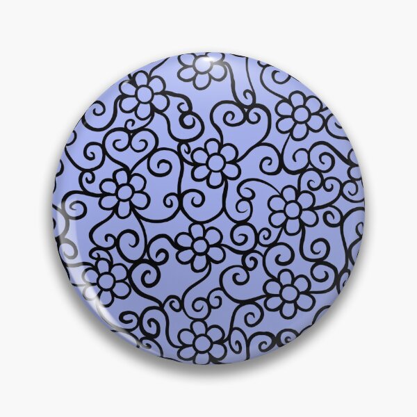 Item preview, Blue beautiful flower pattern designed and sold by muffinstandd.