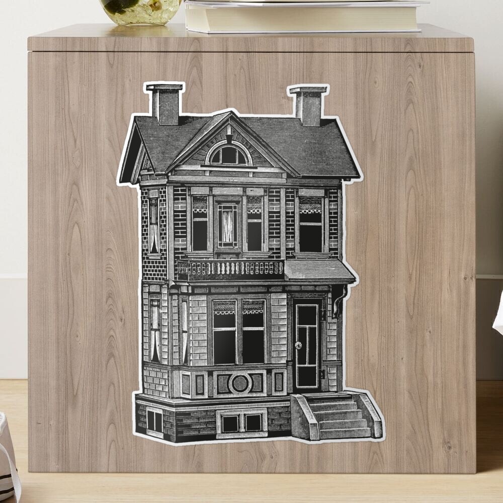 Doll house drawing - Drawing - Sticker