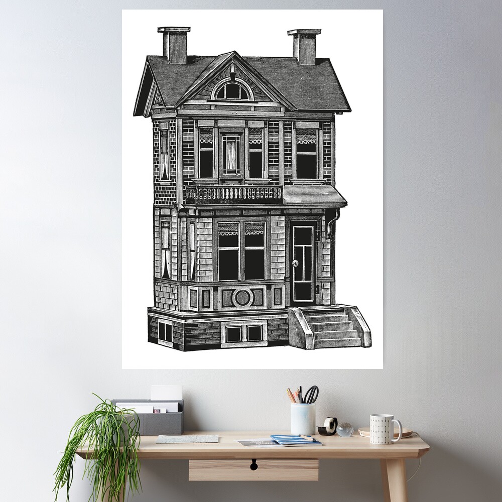 Doll house drawing - Drawing - Posters and Art Prints