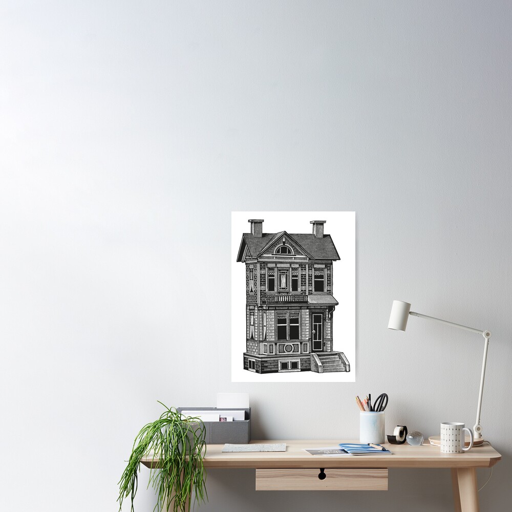 Doll house drawing Poster for Sale by digsterdesigns